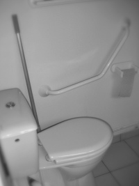 photo des toilettes du domicile avant aménagement